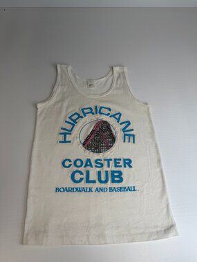 Vintage Hurricane Coaster Club Shirt Women Small Tank Top Boardwalk USA Gym Go